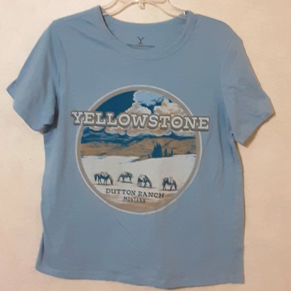 SZ L YELLOWSTONE CROPPED TEE